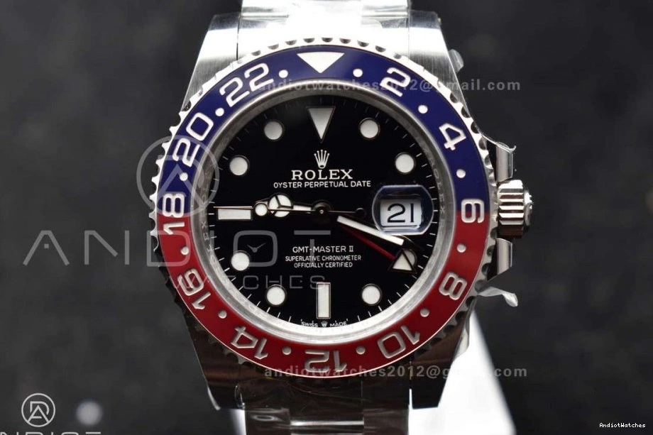 866 CHS Bracelet BLRO Edition Factory Best 1:1 GMT II RelaxedFit Dial VR3285 Oyster Weight Gold Blue Master on Gain 126719 0908